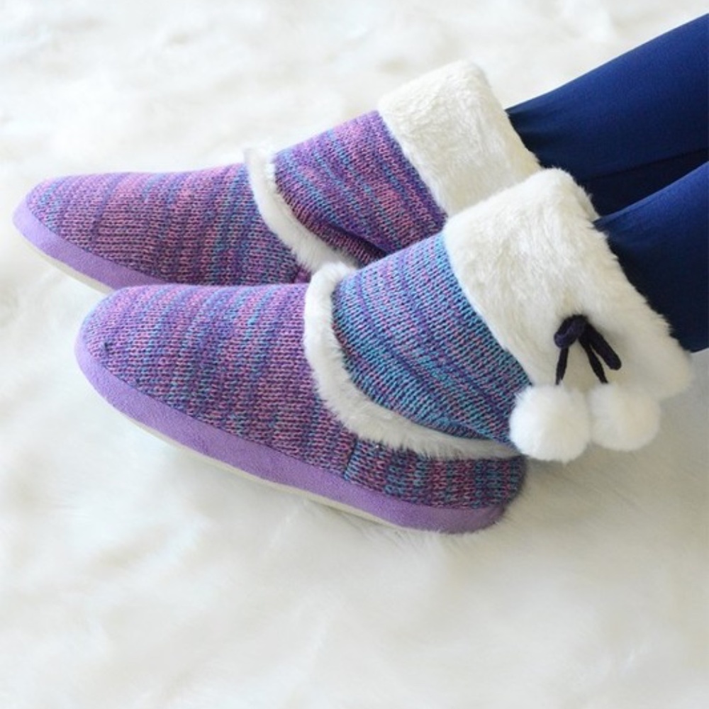 Faux Fur Bottle Slippers